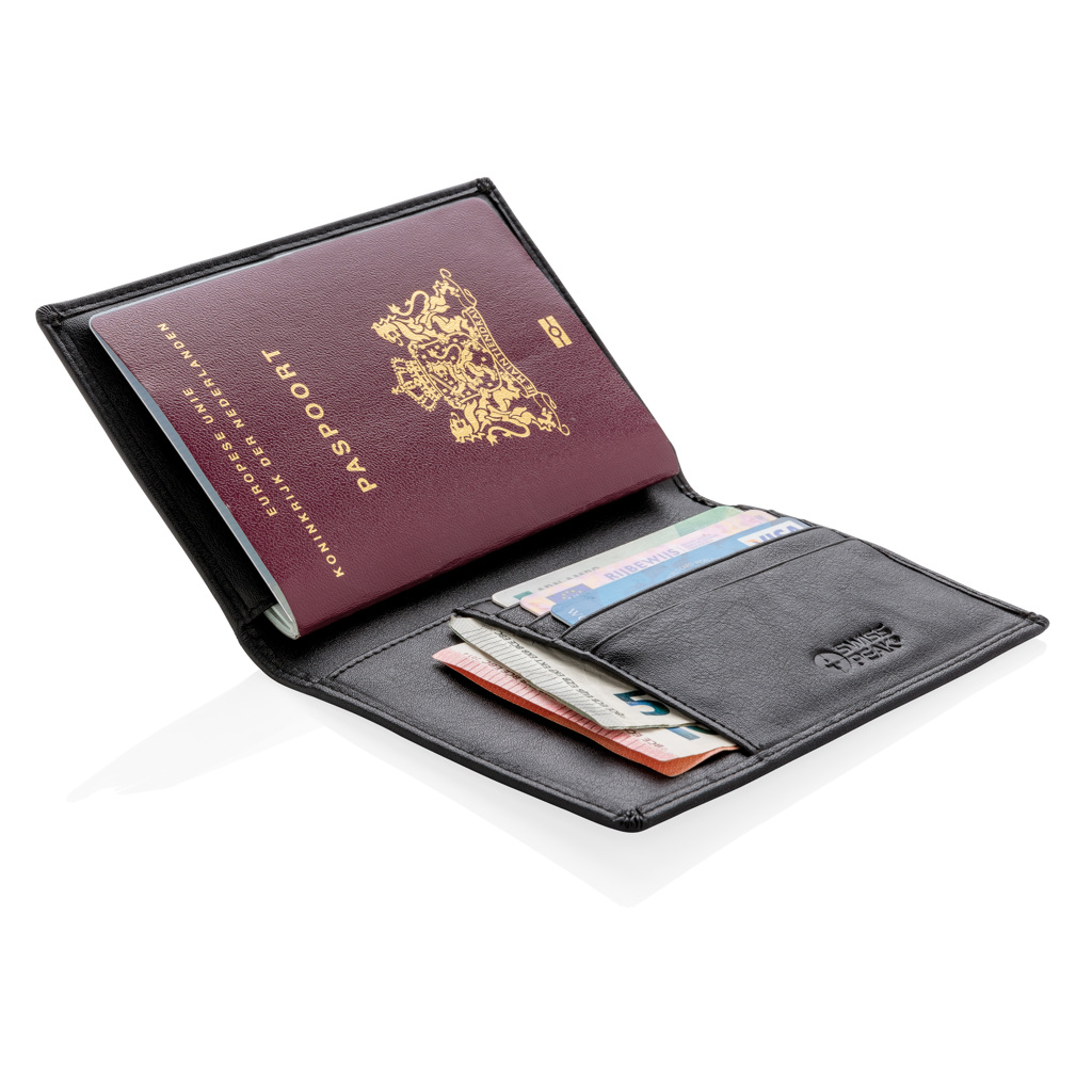 Swiss Peak RFID Ausweismappe aus PU mit Anti-Skimming-Schutz