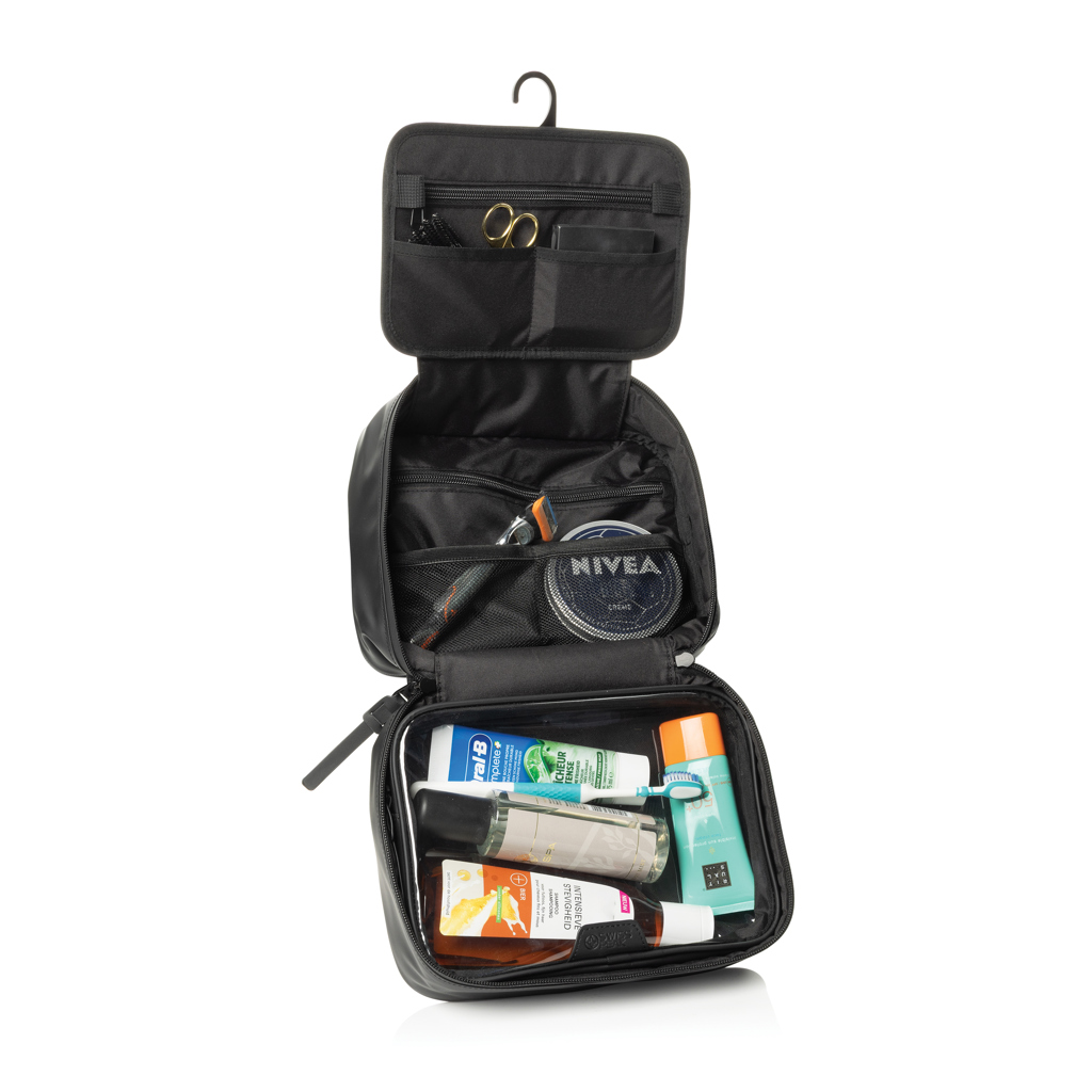 Swiss Peak OSLO RCS Kulturtasche faltbar aus rPET – mit Logo bedruckbar Swiss Peak OSLO RCS Kulturtasche faltbar aus rPET – mit Logo bedruckbar
