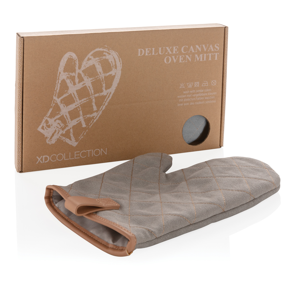 Gastro Canvas Ofenhandschuh 16oz – Hitzeschutz, schwarz