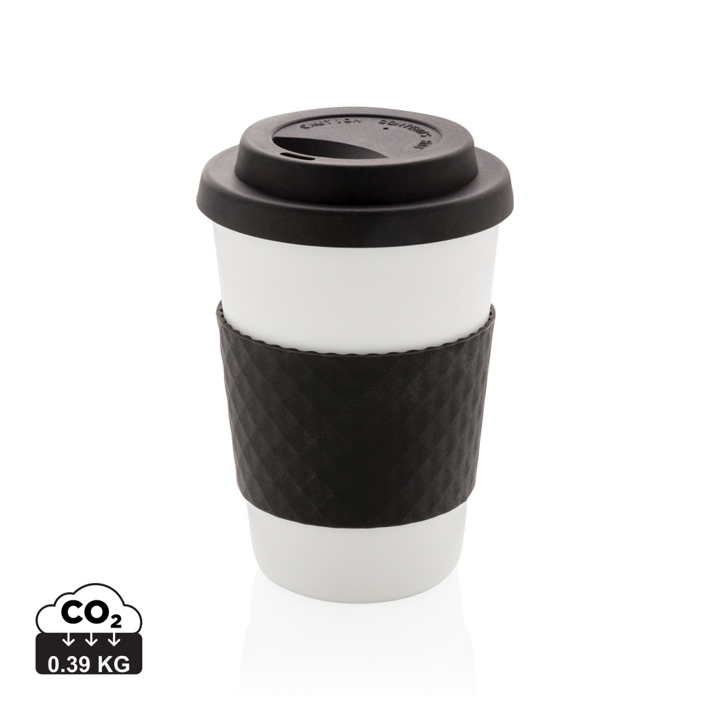 Wiederverwendbarer Kaffeebecher 270 ml mit Silikondeckel — XD Collection Wiederverwendbarer Kaffeebecher 270 ml mit Silikondeckel — XD Collection
