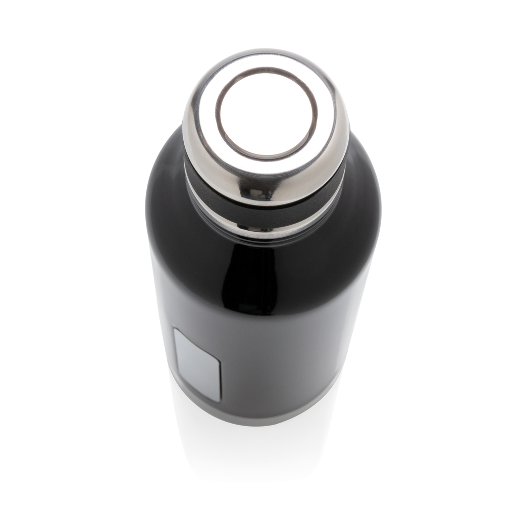 XD Collection Vakuumflasche 500 ml mit Logoplatte, auslaufsicher, Edelstahl XD Collection Vakuumflasche 500 ml mit Logoplatte, auslaufsicher, Edelstahl