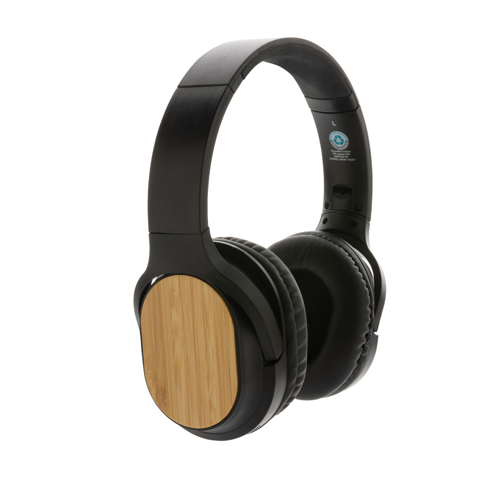 Elite Bluetooth-Kopfhörer aus RCS-ABS und FSC-Bambus, faltbar Elite Bluetooth-Kopfhörer aus RCS-ABS und FSC-Bambus, faltbar