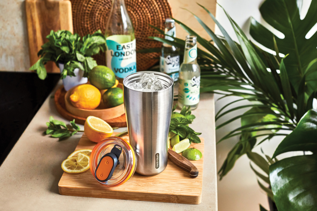 Black+Blum Reisebecher 600 ml, doppelwandig isoliert mit Logo-Gravur
