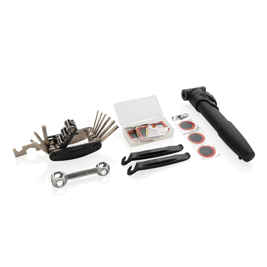 17-tlg. Fahrradreparatur-Set XD Collection mit 16-in-1 Multitool, bedruckbar 17-tlg. Fahrradreparatur-Set XD Collection mit 16-in-1 Multitool, bedruckbar