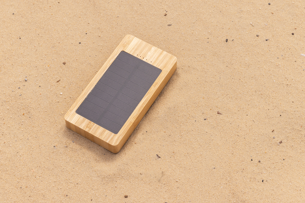 Sunwick Solar-Powerbank 10.000 mAh aus FSC-Bambus, bedruckbar Sunwick Solar-Powerbank 10.000 mAh aus FSC-Bambus, bedruckbar