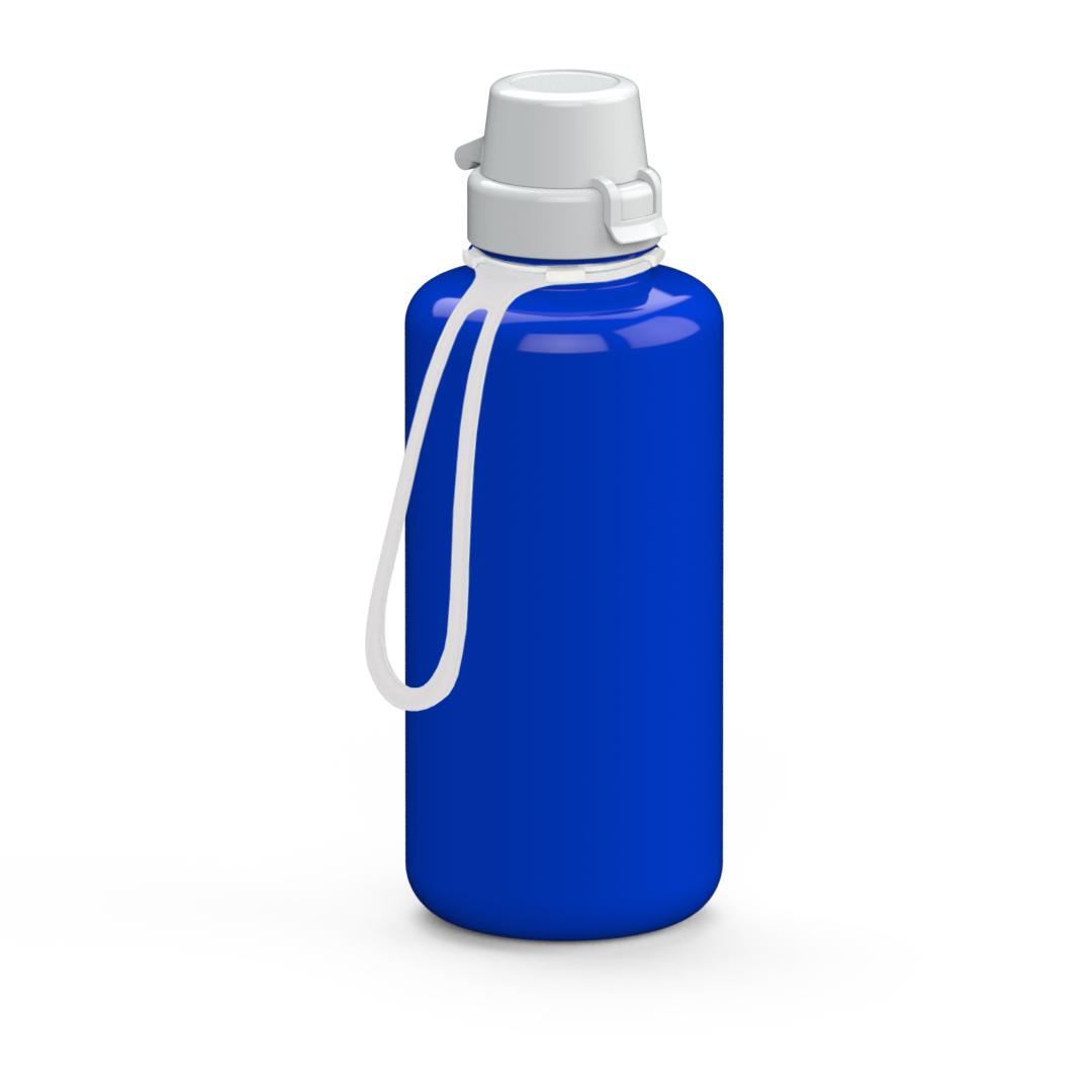 Trinkflasche "School", 1,0 l, inkl. Strap – blau