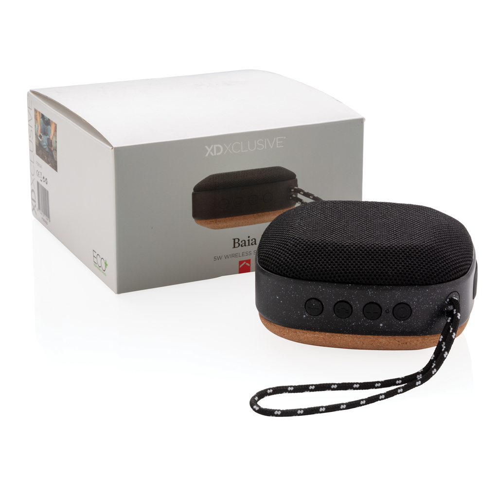 Baia 5W Bluetooth-Lautsprecher mit Kork-Boden – XD Xclusive (bedruckbar) Baia 5W Bluetooth-Lautsprecher mit Kork-Boden – XD Xclusive (bedruckbar)