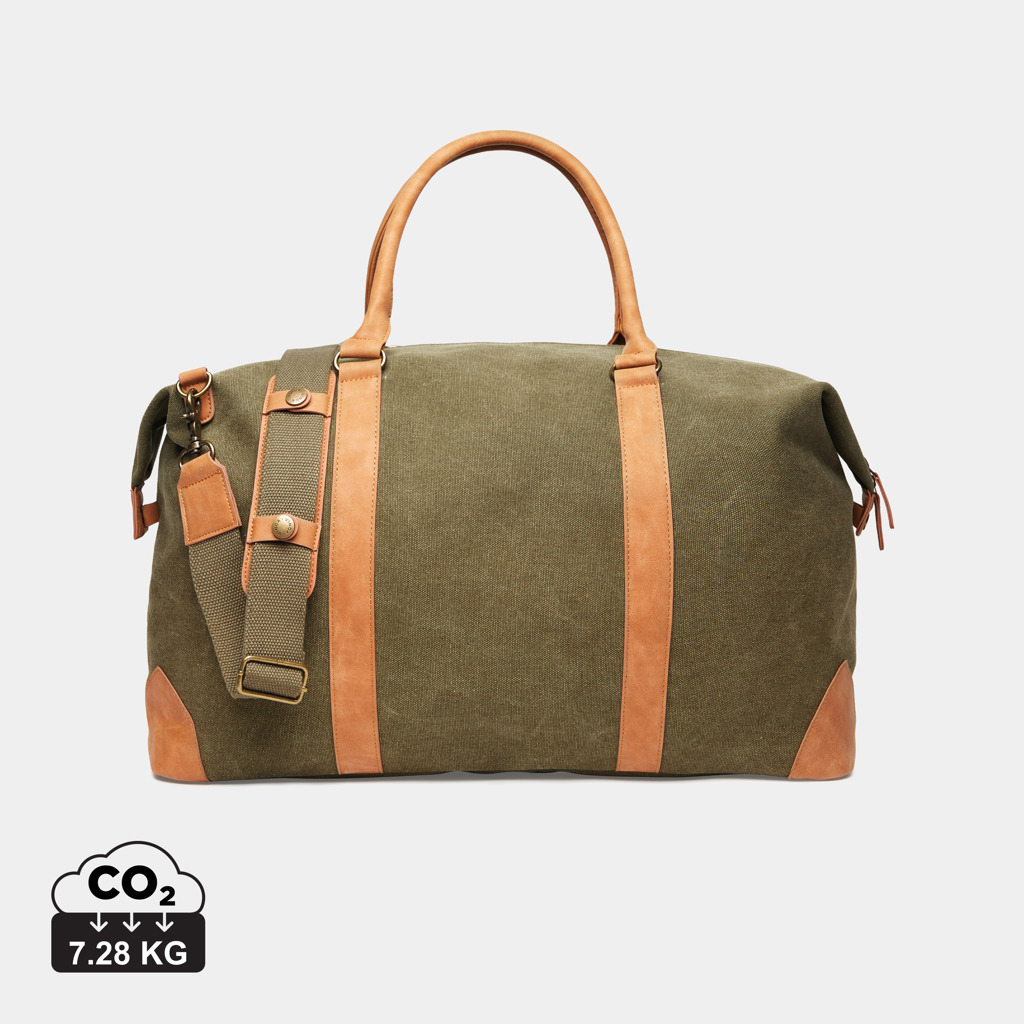 VINGA Bosler Weekender aus RCS-recyceltem Canvas mit Logo veredelbar VINGA Bosler Weekender aus RCS-recyceltem Canvas mit Logo veredelbar