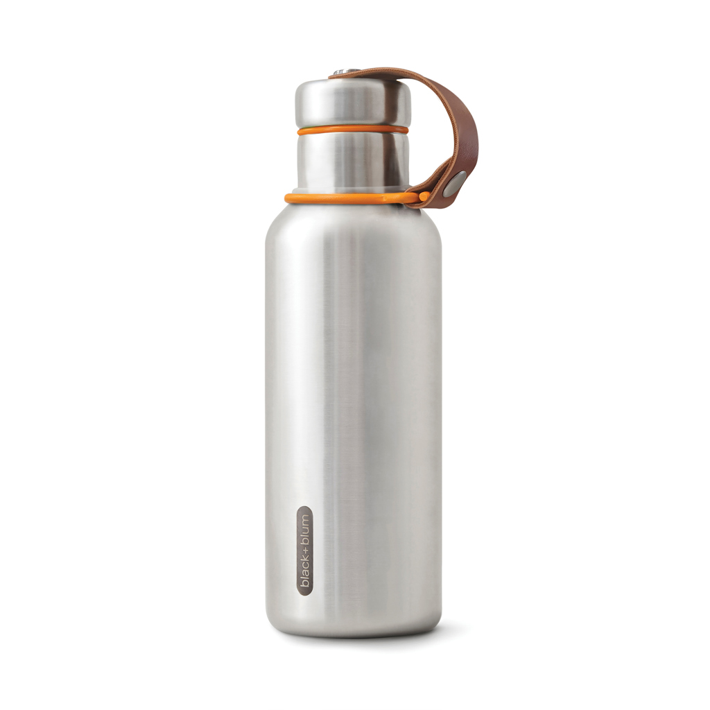 Edelstahl Isolierflasche 500ml, ohne Plastikkontakt – orange