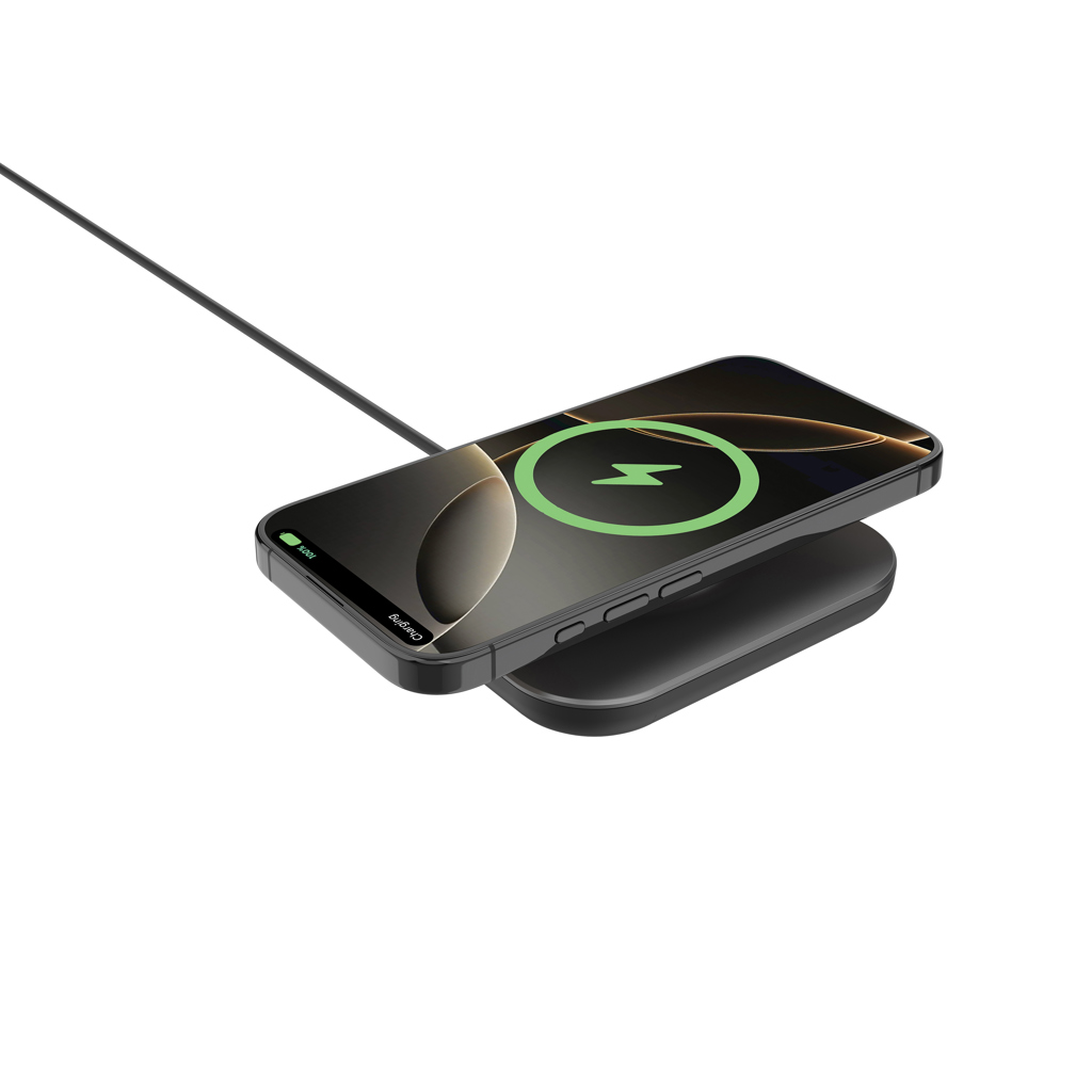XD Xclusive Quantum 25W magnetisches Wireless-Charging-Pad – recyceltes ABS, bedruckbar XD Xclusive Quantum 25W magnetisches Wireless-Charging-Pad – recyceltes ABS, bedruckbar