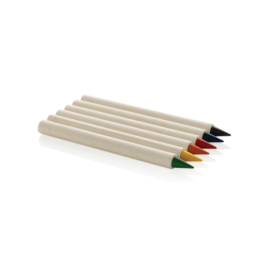 Micki Buntstift-Set 6tlg, 90% recycelt – Weiß Micki Buntstift-Set 6tlg, 90% recycelt – Weiß