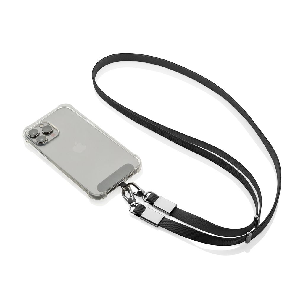 Nivo Crossbody-Handyband aus RCS-recyceltem PET, bedruckbar Nivo Crossbody-Handyband aus RCS-recyceltem PET, bedruckbar