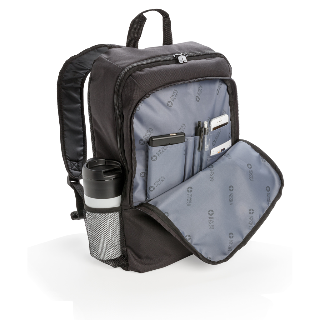 Swiss Peak Laptop-Rucksack 17 Zoll P762 mit Logo bedrucken Swiss Peak Laptop-Rucksack 17 Zoll P762 mit Logo bedrucken