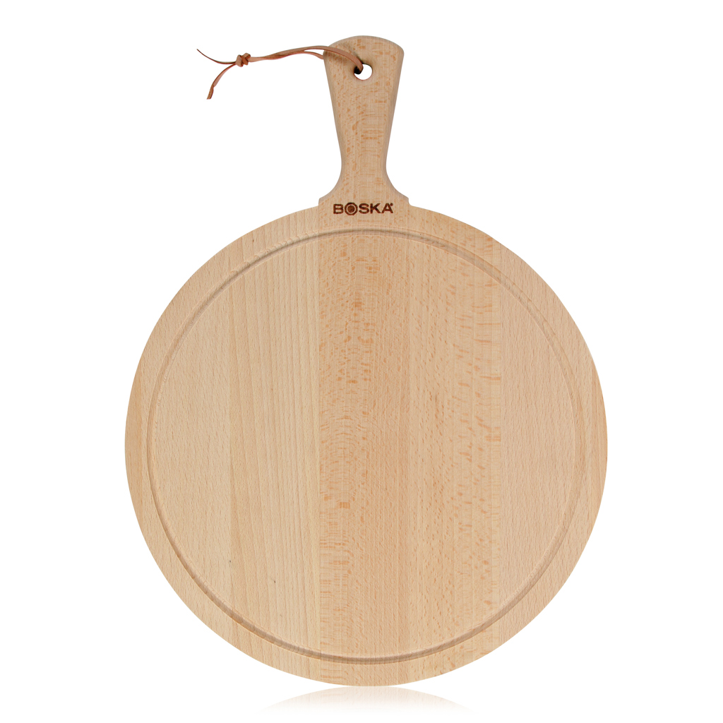 BOSKA Servierbrett Round Amigo L aus Holz mit Lasergravur