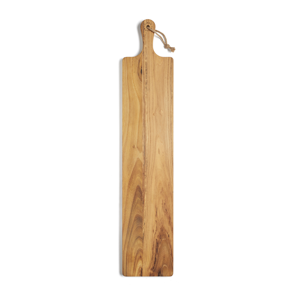 VINGA Buscot langes Servierbrett aus FSC-Teakholz, 75 cm, mit Logo-Gravur VINGA Buscot langes Servierbrett aus FSC-Teakholz, 75 cm, mit Logo-Gravur