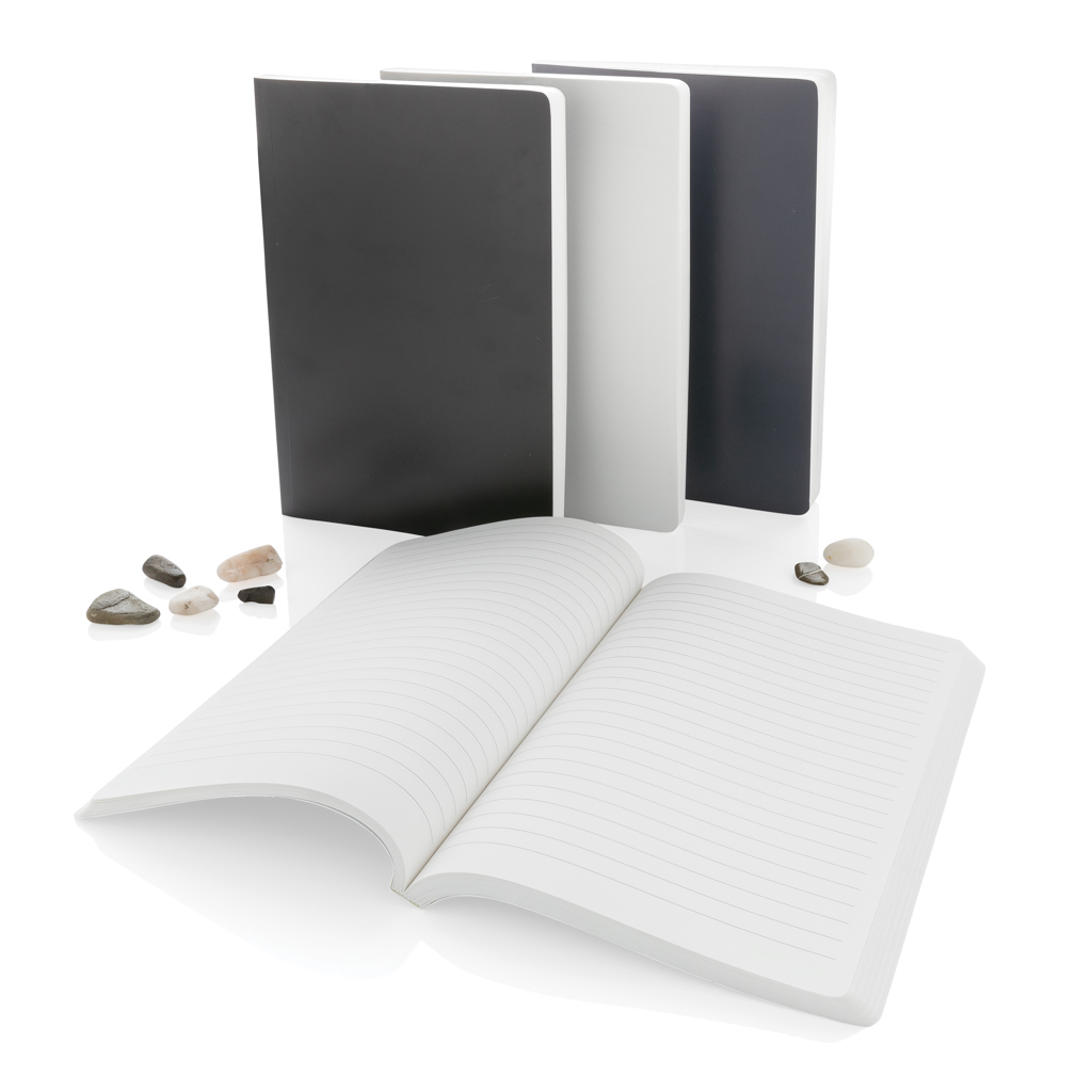 Impact A5 Notizbuch aus Steinpapier mit Logo bedrucken Impact A5 Notizbuch aus Steinpapier mit Logo bedrucken