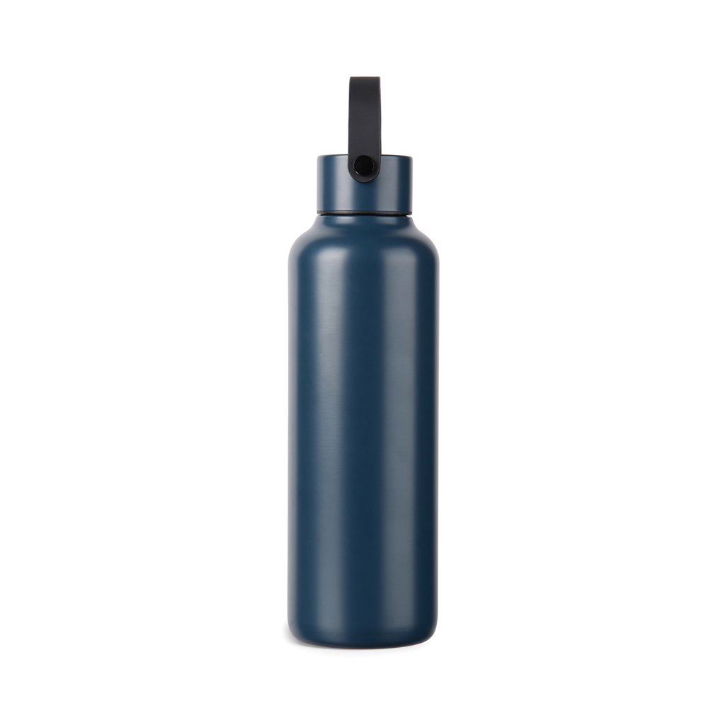 RCS-zert. 80% recycelter 600ml Edelstahl-Flasche navy blau RCS-zert. 80% recycelter 600ml Edelstahl-Flasche navy blau