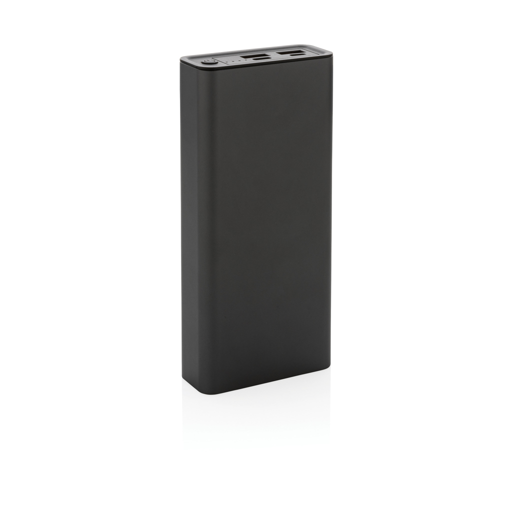 Terra 20.000 mAh 20 W Powerbank aus RCS-recyceltem Aluminium – mit Logo veredelbar