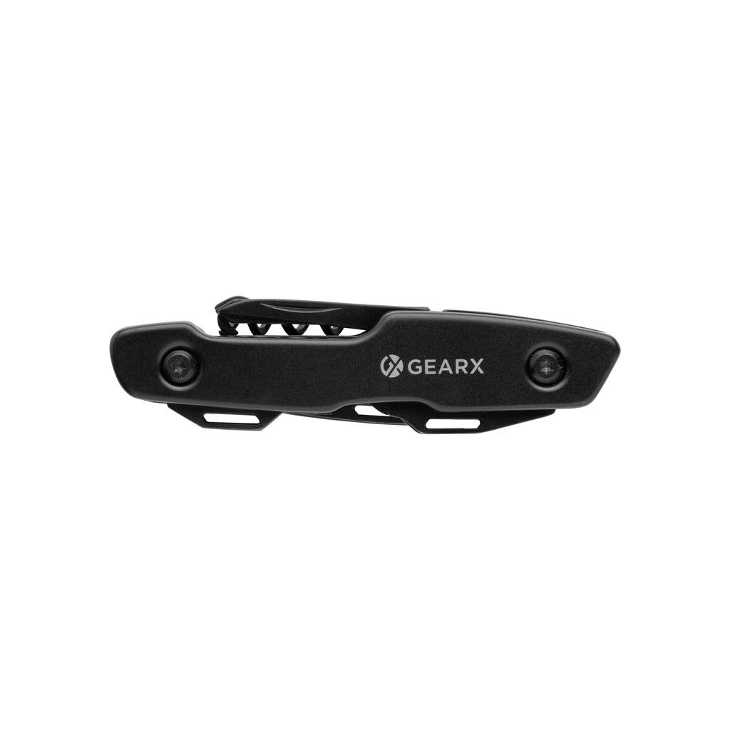 Gear X Multifunktions-Messer mit 13 Funktionen, Edelstahl, schwarz – gravierbar