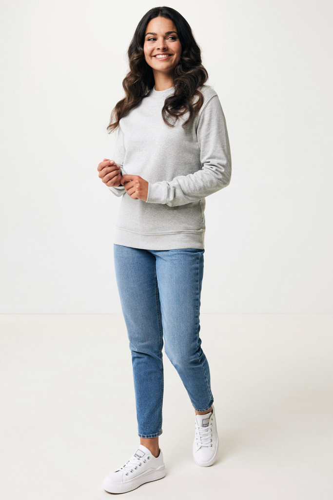 IQONIQ Denali Rundhals-Sweater aus 50% recycelter und 50% Bio-Baumwolle, ungefärbt