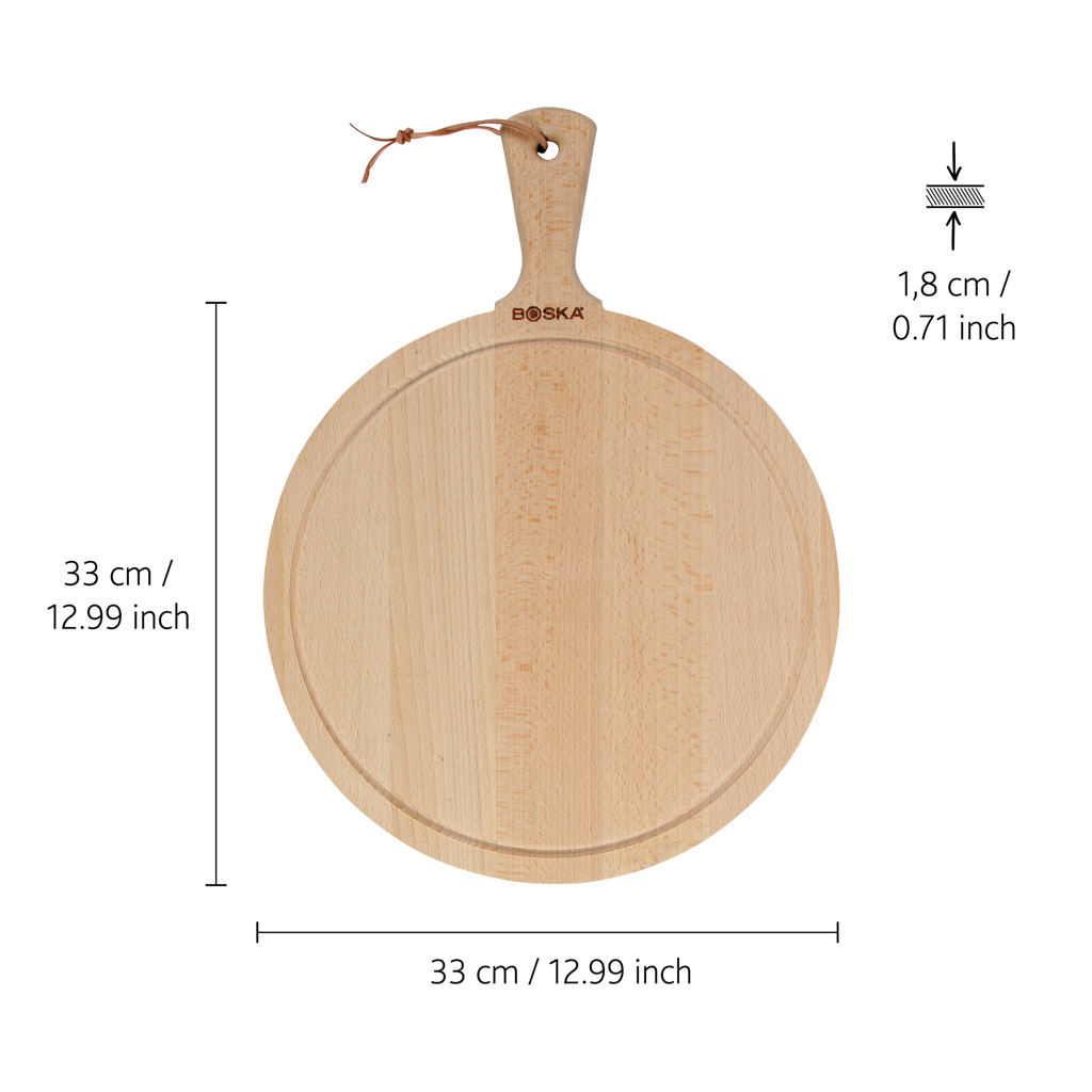 BOSKA Servierbrett Round Amigo L aus Holz mit Lasergravur BOSKA Servierbrett Round Amigo L aus Holz mit Lasergravur