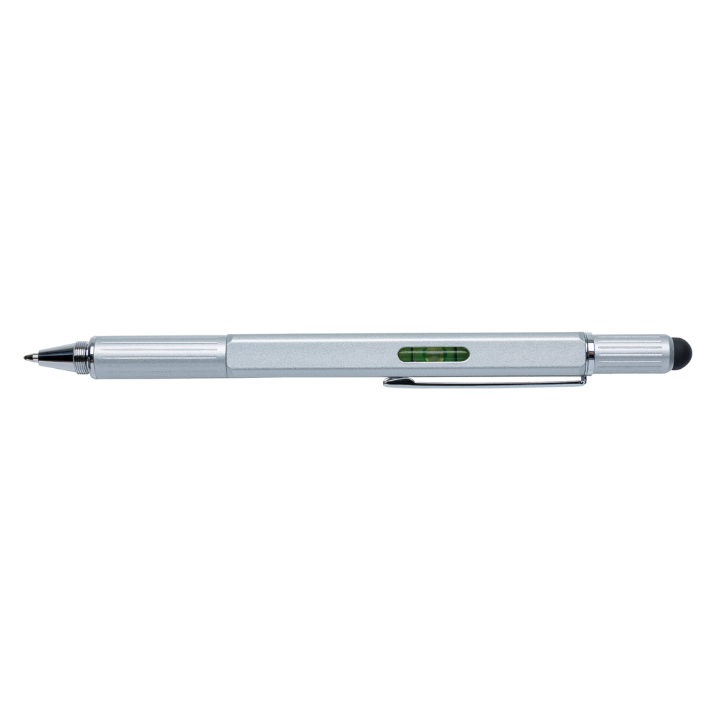 XD Collection 5-in-1 Aluminium Tool-Stift mit Wasserwaage, Skala, Schraubendreher und Stylus XD Collection 5-in-1 Aluminium Tool-Stift mit Wasserwaage, Skala, Schraubendreher und Stylus