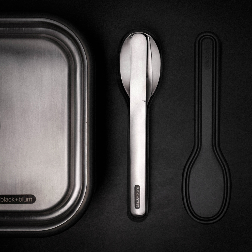 Black+Blum Besteck-Set 3-teilig Edelstahl im PP-Etui, BPA-frei, bedruckbar Black+Blum Besteck-Set 3-teilig Edelstahl im PP-Etui, BPA-frei, bedruckbar