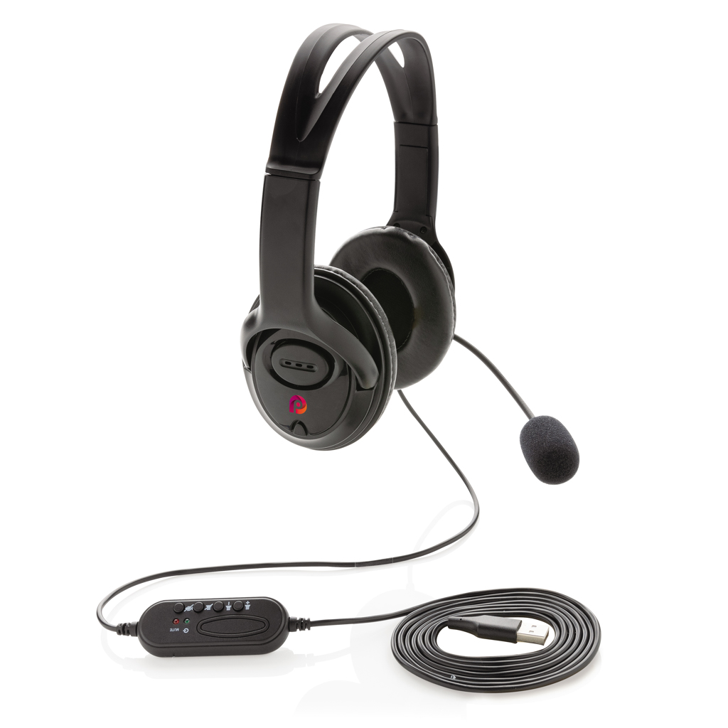 USB Over-Ear Headset mit Kabel und Mikrofon - XD Collection - bedruckbar mit Logo USB Over-Ear Headset mit Kabel und Mikrofon - XD Collection - bedruckbar mit Logo