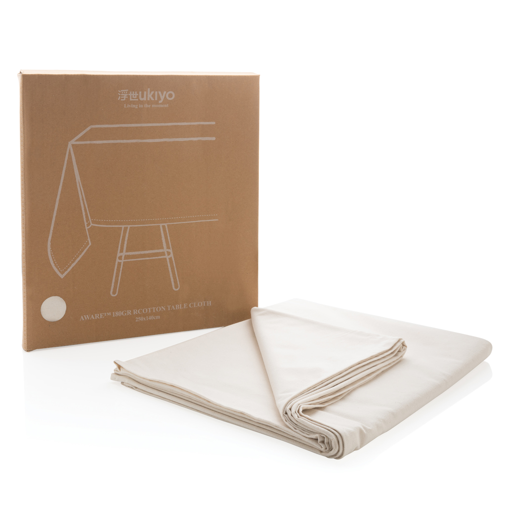 Ukiyo Aware Tischdecke 250x140 cm aus 98% recycelter Baumwolle, bestickbar
