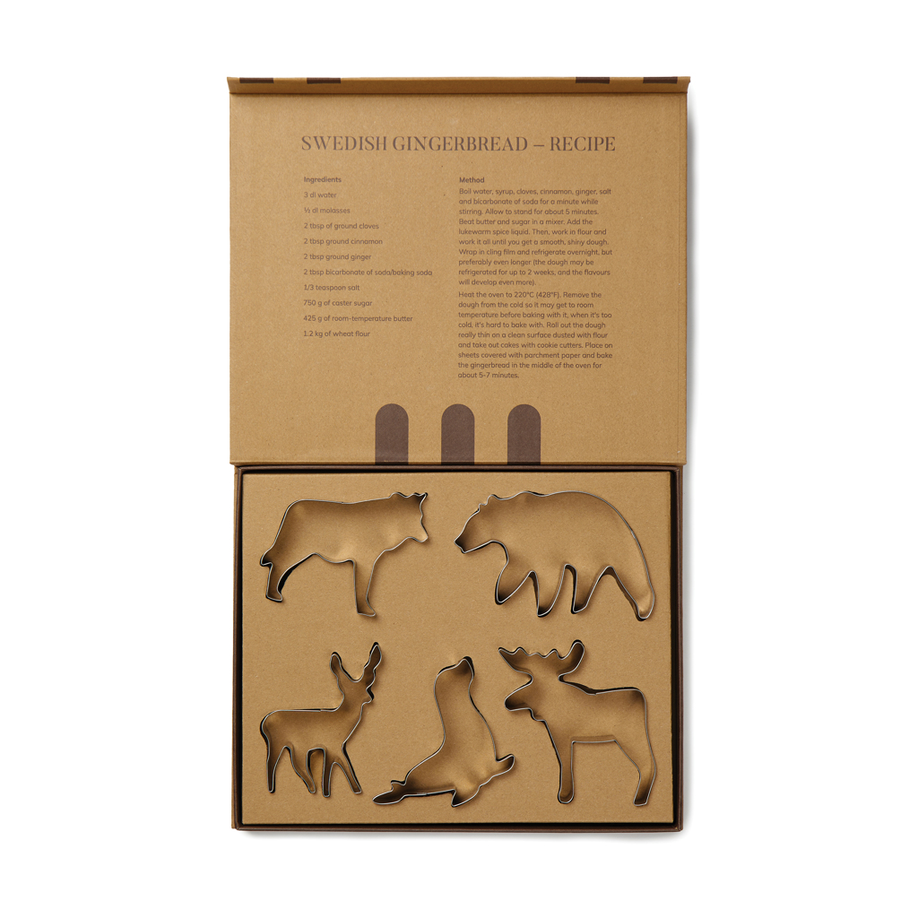 VINGA Nordic Big Ausstechformen-Set 5-teilig aus Edelstahl mit FSC-Geschenkbox VINGA Nordic Big Ausstechformen-Set 5-teilig aus Edelstahl mit FSC-Geschenkbox