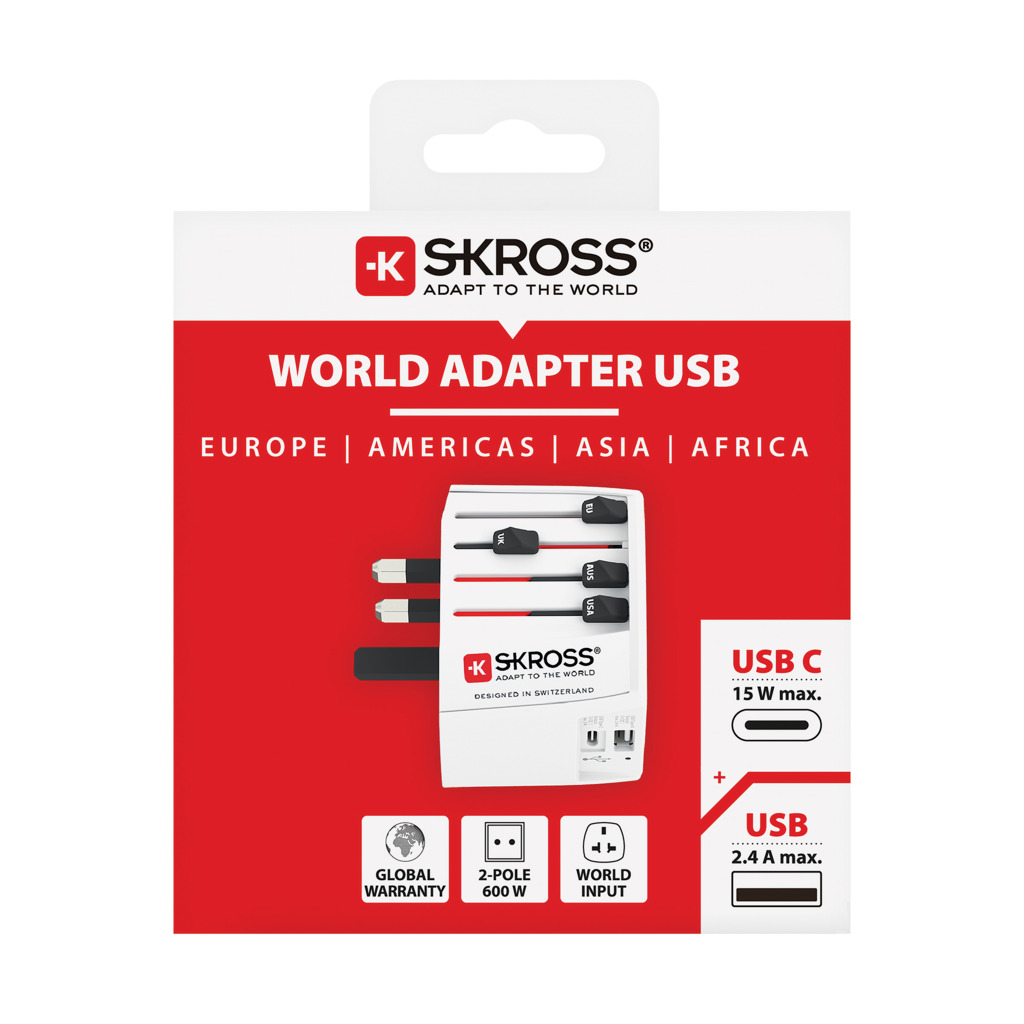 Business Weltadapter Dual USB-C & USB-A – weiß