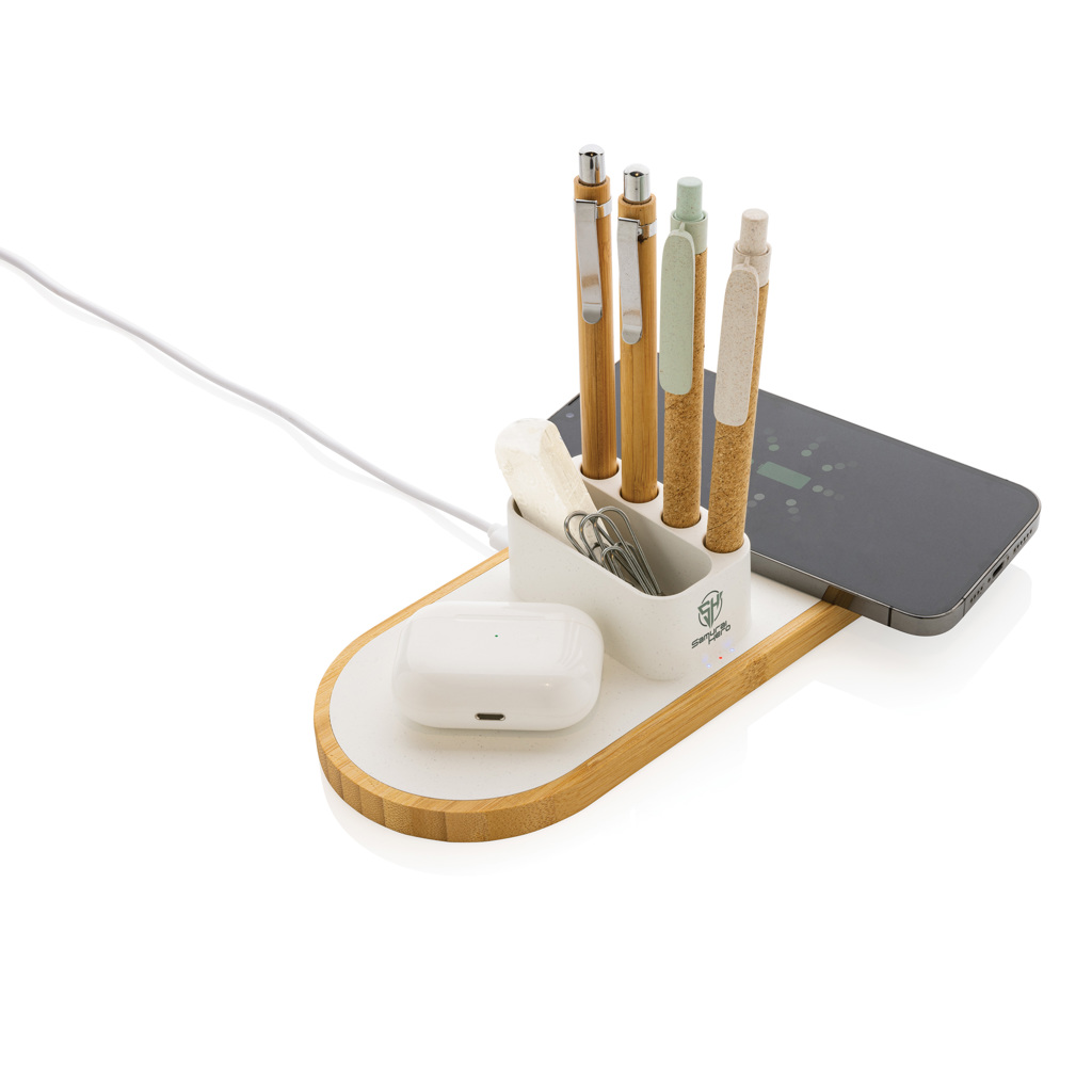 XD Xclusive Ontario 10W Dual Wireless Charger aus FSC-Bambus und RCS-rABS XD Xclusive Ontario 10W Dual Wireless Charger aus FSC-Bambus und RCS-rABS