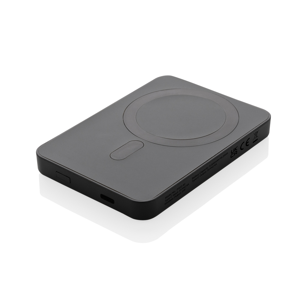 XD Collection Magnetix 5000mAh magnetische Powerbank aus RCS-recyceltem ABS