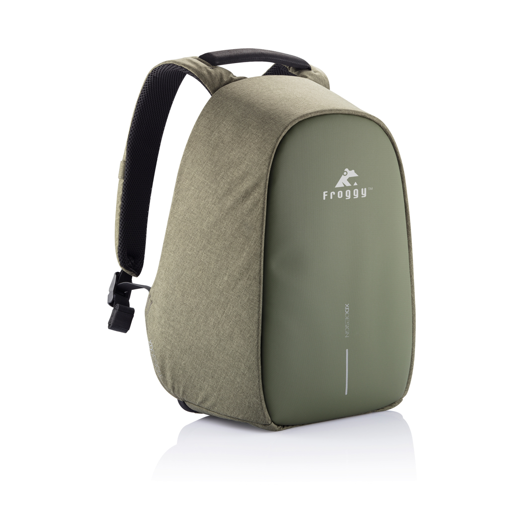 XD Design Bobby Hero Regular Anti-Diebstahl-Rucksack aus rPET mit Logodruck XD Design Bobby Hero Regular Anti-Diebstahl-Rucksack aus rPET mit Logodruck
