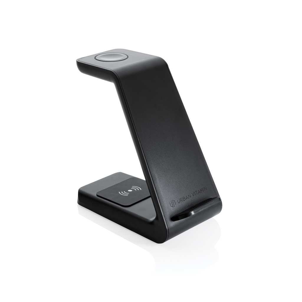 Urban Vitamin Fairfield 3-in-1 Wireless Charger aus recyceltem ABS Urban Vitamin Fairfield 3-in-1 Wireless Charger aus recyceltem ABS
