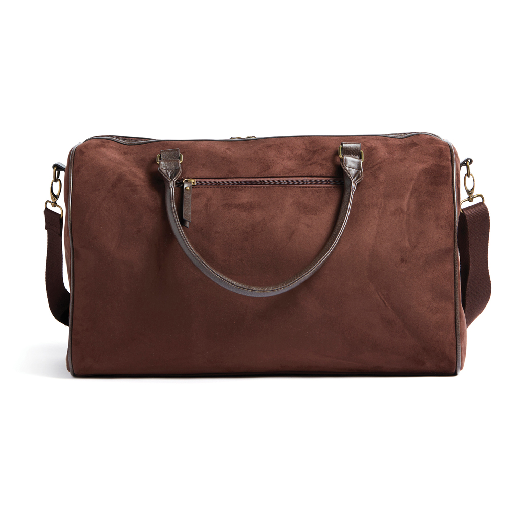 VINGA Hunton Weekendbag in Wildlederoptik mit Messingdetails — bedruckbar VINGA Hunton Weekendbag in Wildlederoptik mit Messingdetails — bedruckbar