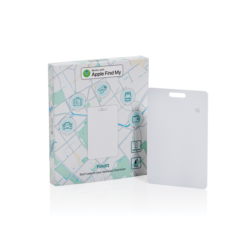 Findit RCS rABS Tracker-Karte, Apple FindMy-kompatibel, mit Logodruck