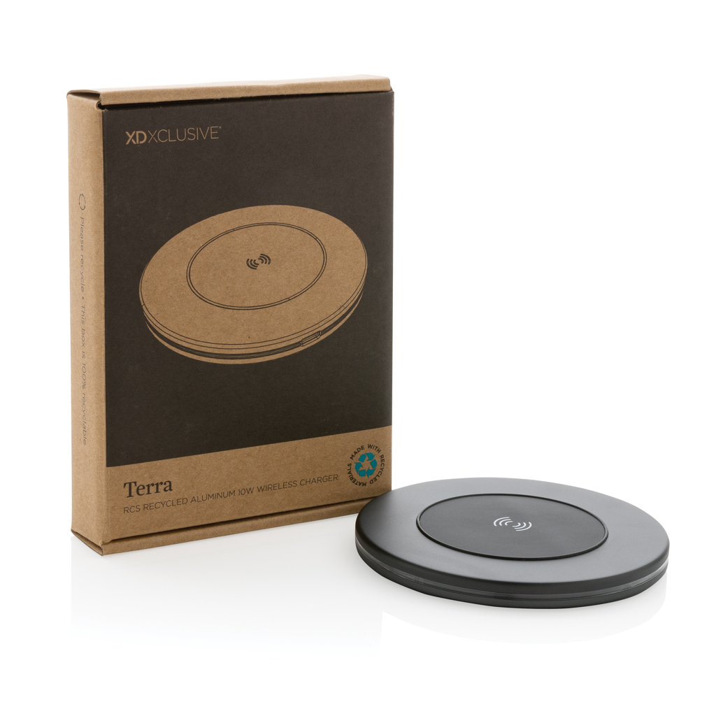 Terra Wireless Charger 10W aus RCS-recyceltem Aluminium