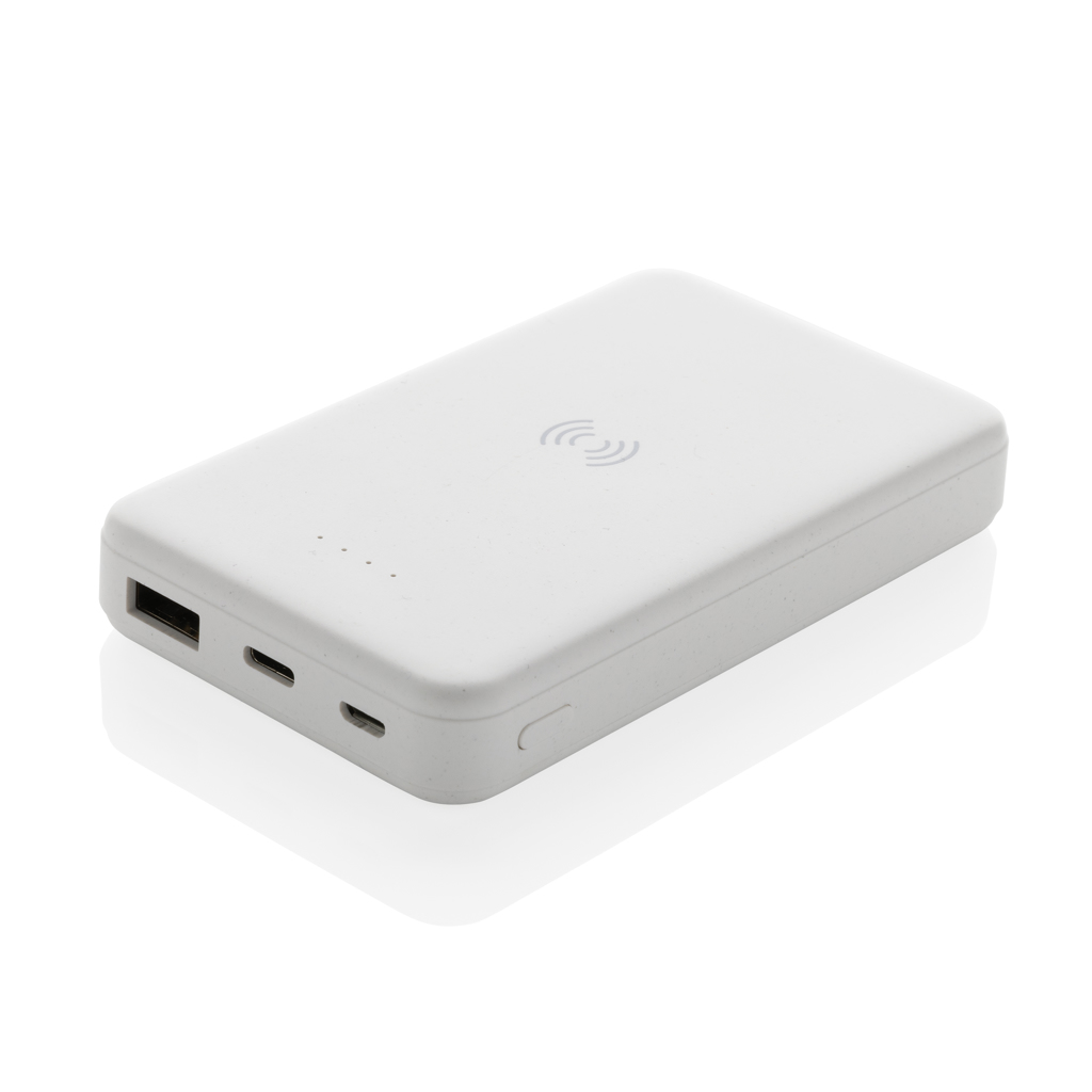 XD Collection Wireless Powerbank 5.000 mAh aus RCS-recyceltem ABS, mit Logo veredelbar