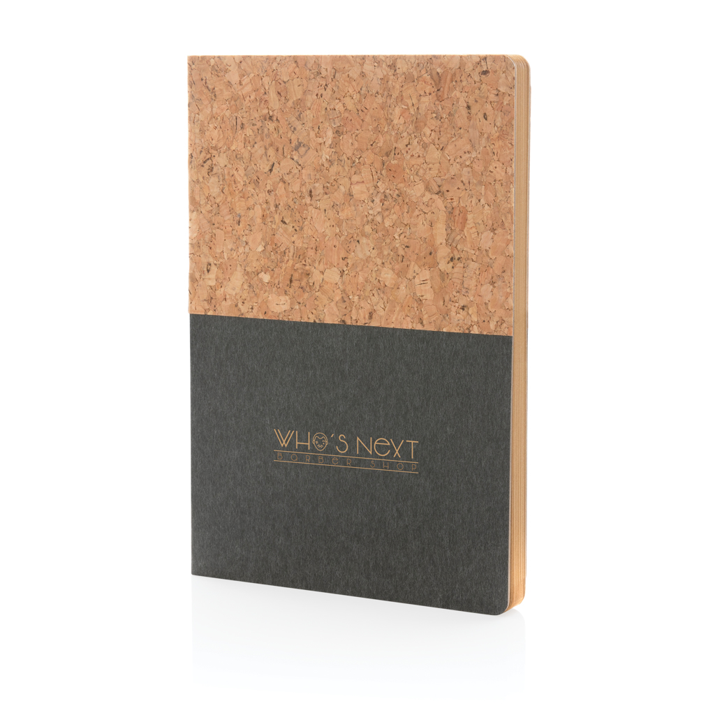 XD Collection A5 Notizbuch mit Kork- & Kraftpapier-Einband, 160 Seiten, bedruckbar