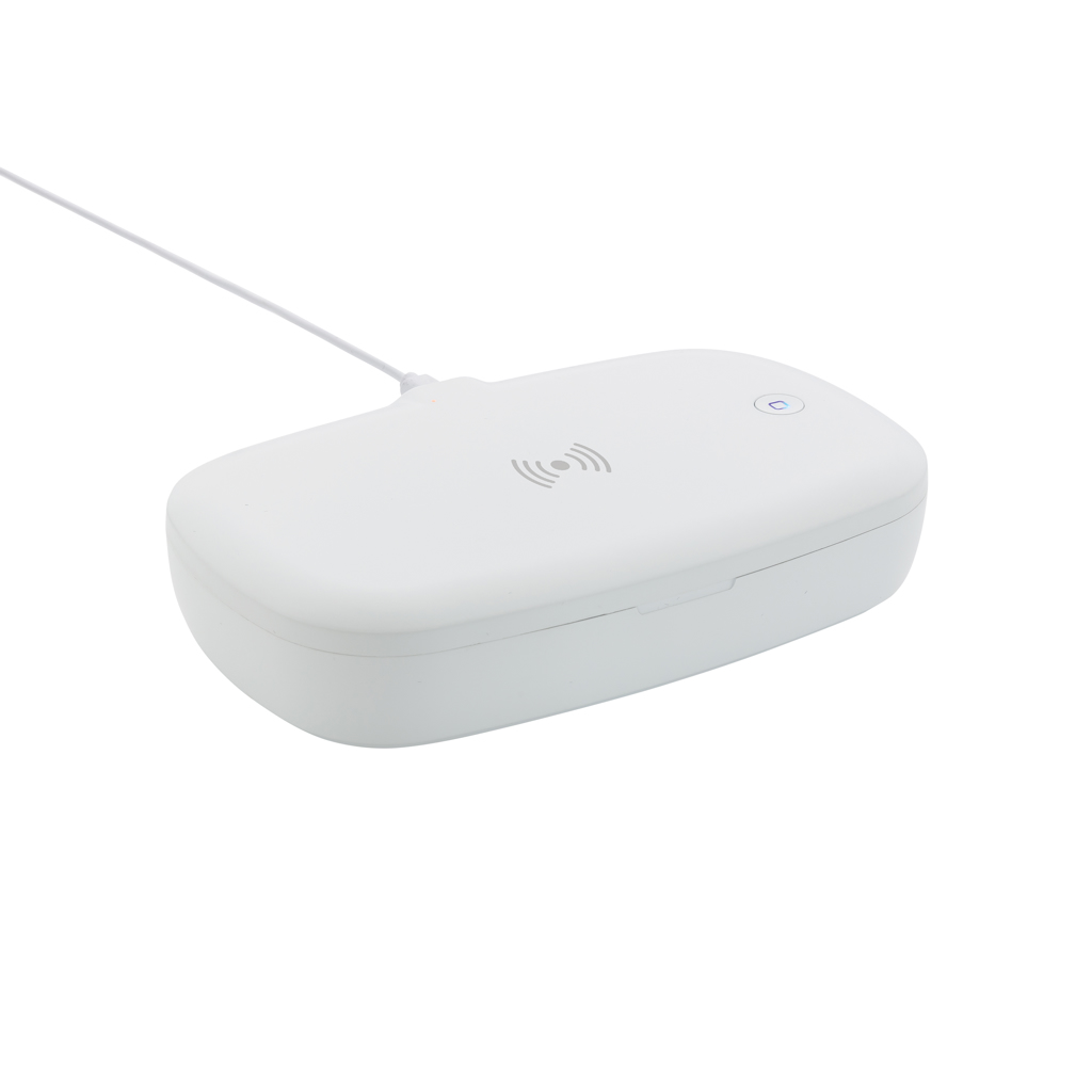 UV-C Sterilisator Box & 5W Qi-Charger, quecksilberfrei weiß