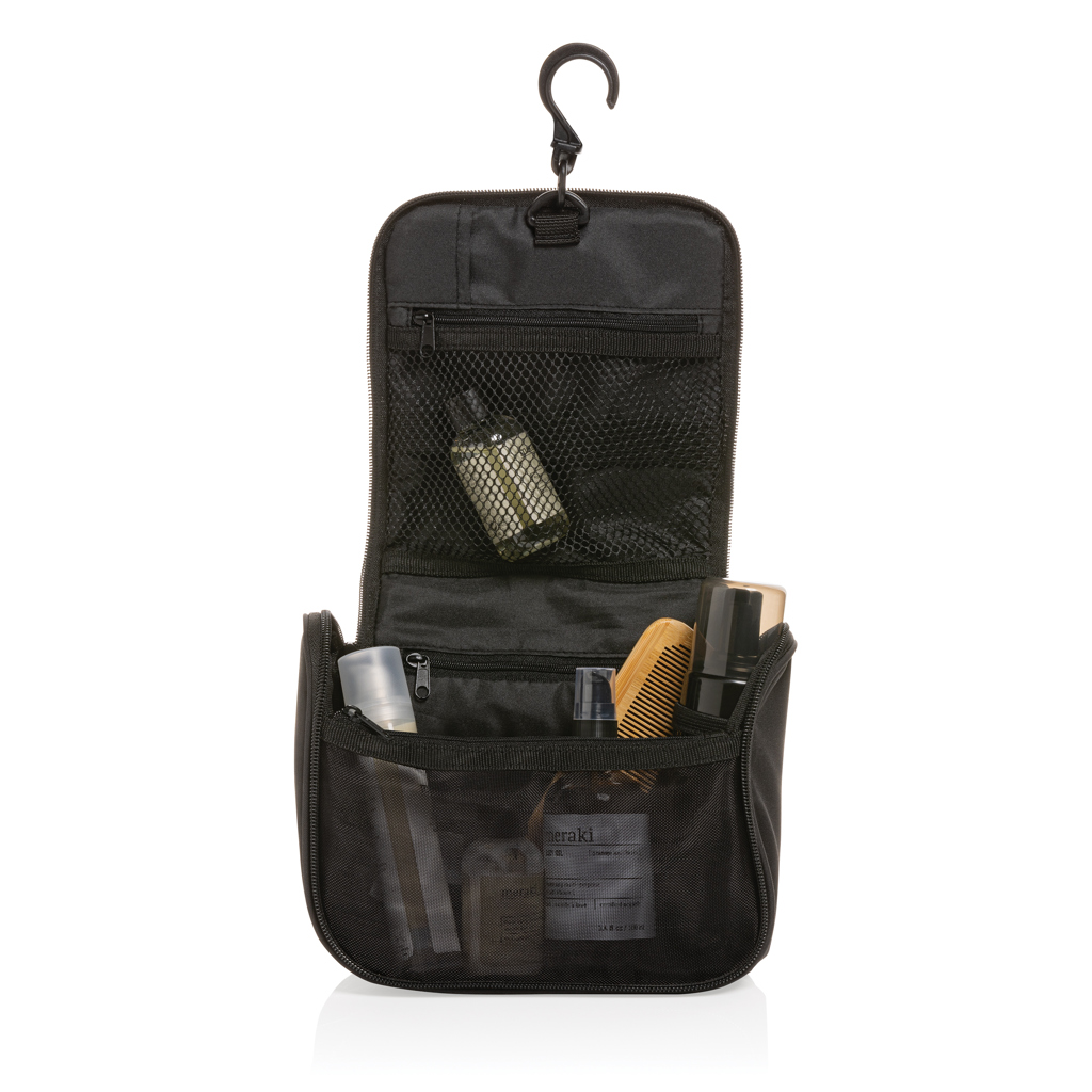Swiss Peak Lohan AWARE Kosmetiktasche recycelt, schwarz, bedruckbar Swiss Peak Lohan AWARE Kosmetiktasche recycelt, schwarz, bedruckbar