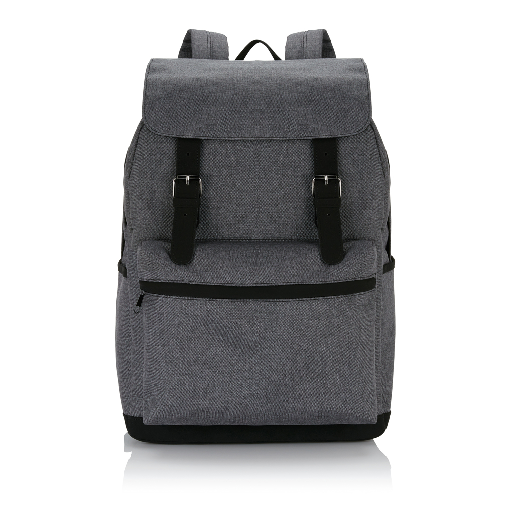 PVC-freier 15,6'' Laptop-Rucksack 600D Business – grau