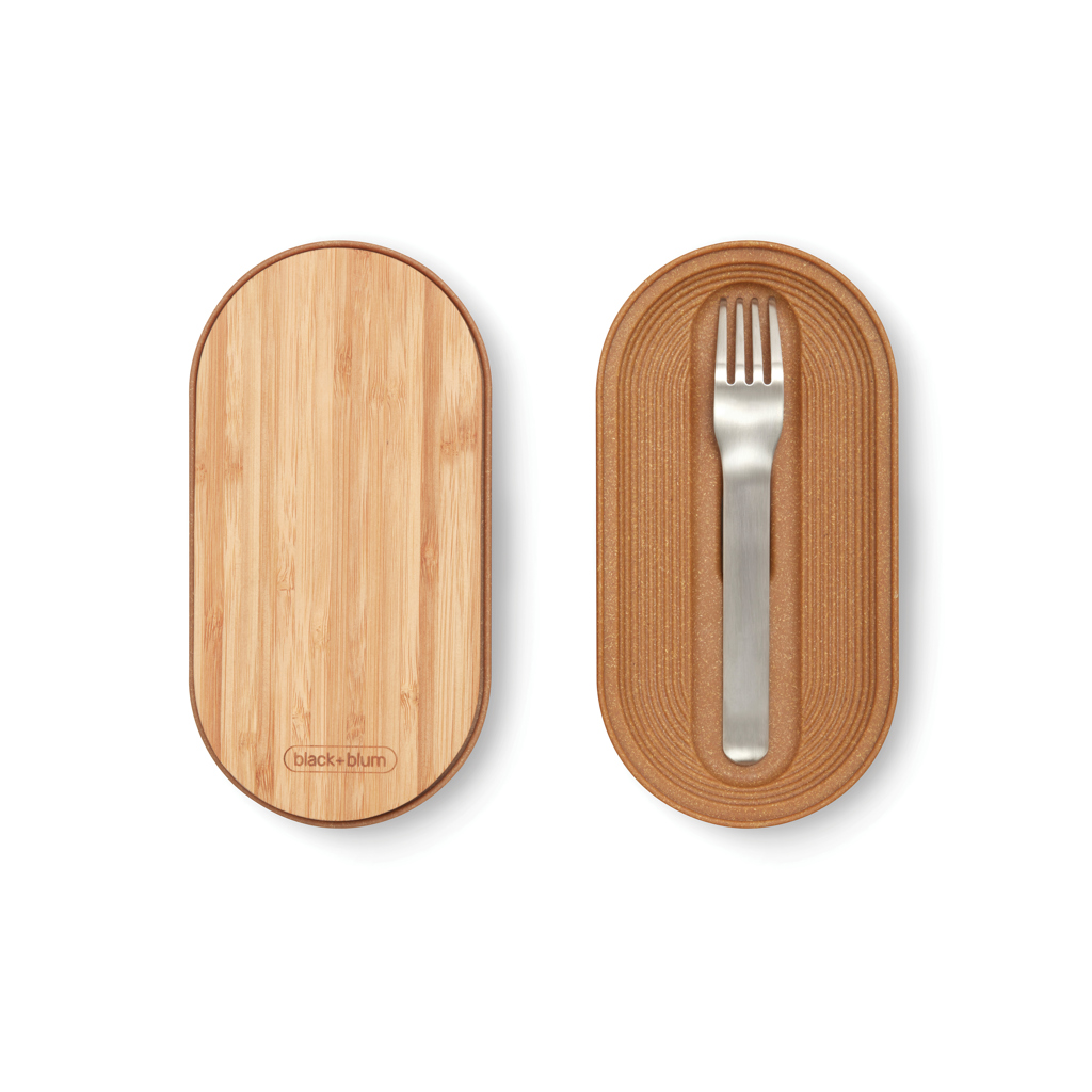 Black+Blum Bento Box 1L Edelstahl mit Bambusdeckel — gravurfähig