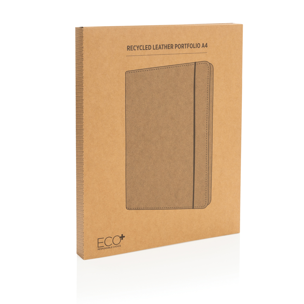 A4 Portfolio aus PU mit Notizblock, grau – XD Collection (mit Logo veredelbar)