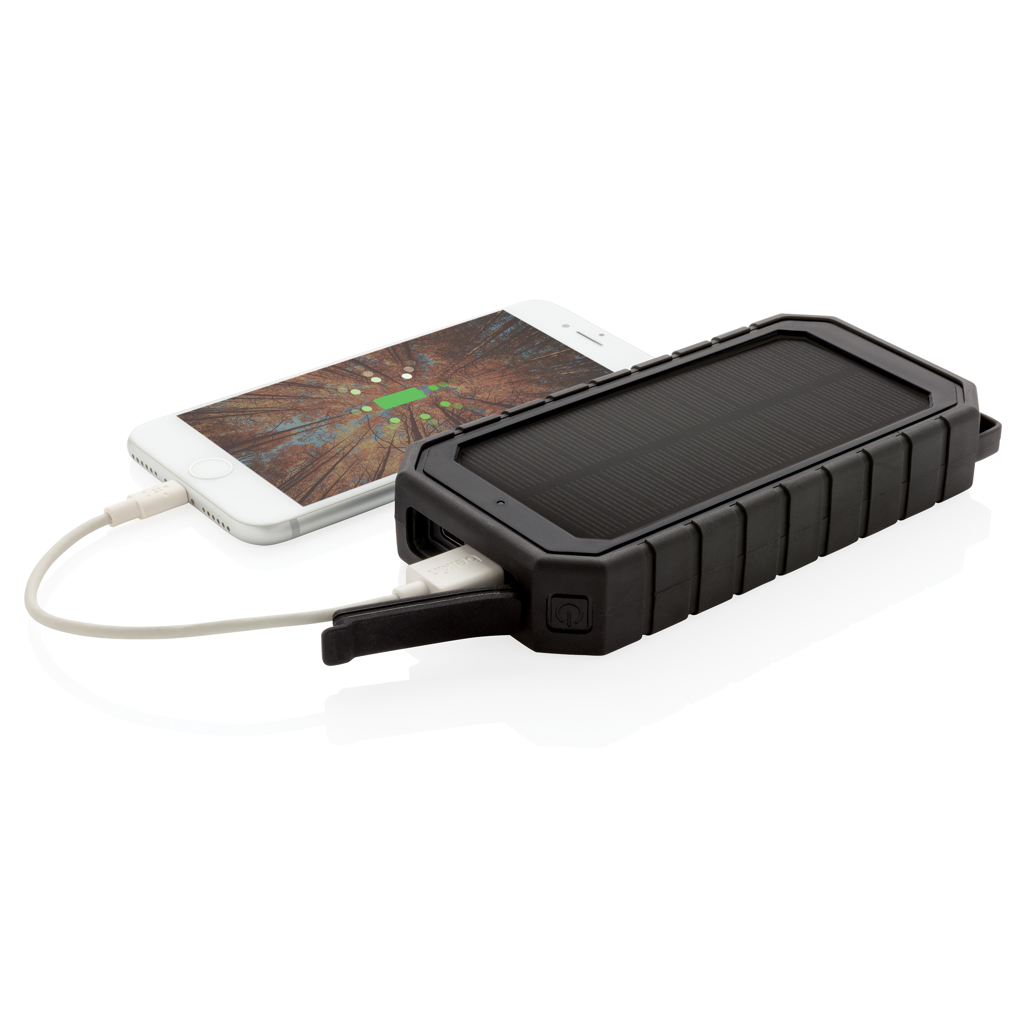 XD Collection Solar-Powerbank 10.000 mAh mit 10 W Wireless-Charging aus RCS-Recycling-ABS XD Collection Solar-Powerbank 10.000 mAh mit 10 W Wireless-Charging aus RCS-Recycling-ABS