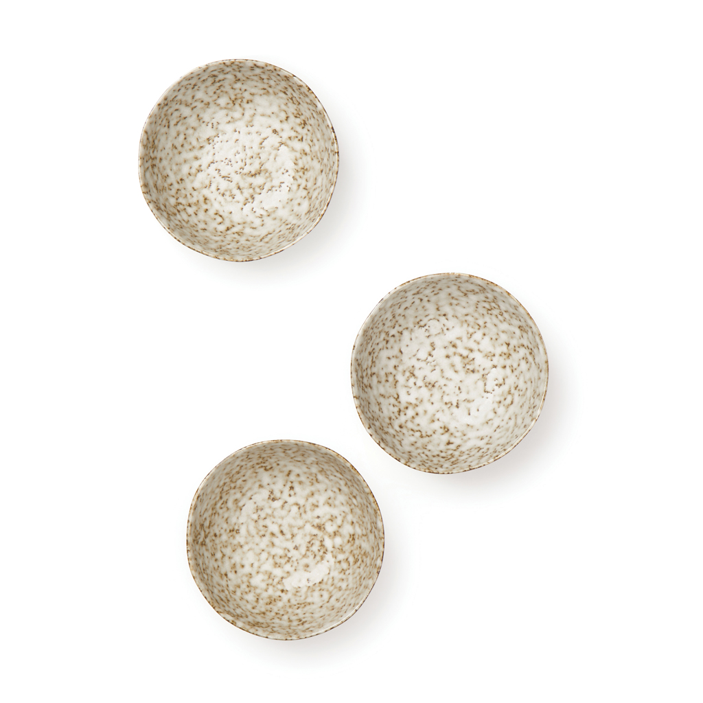 VINGA Nuvem Mini-Bowls 3er-Set aus handglasiertem Steingut