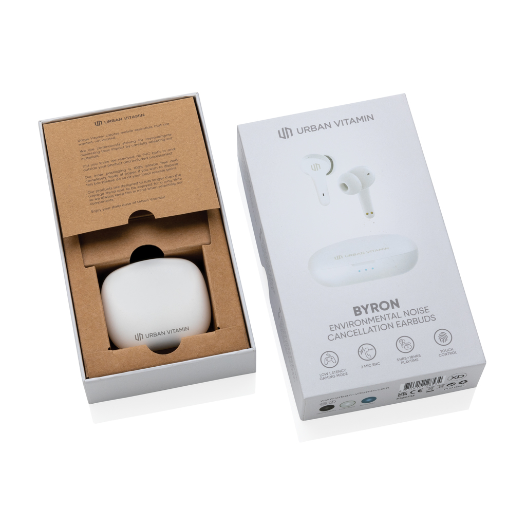 Urban Vitamin Byron True Wireless Ohrhörer mit ENC – bedruckbar mit Logo Urban Vitamin Byron True Wireless Ohrhörer mit ENC – bedruckbar mit Logo