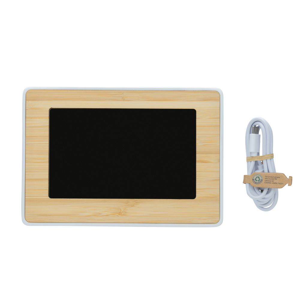 LED-Uhr Utah Bambus Edition - Innovatives Werbegeschenk für Events LED-Uhr Utah Bambus Edition - Innovatives Werbegeschenk für Events