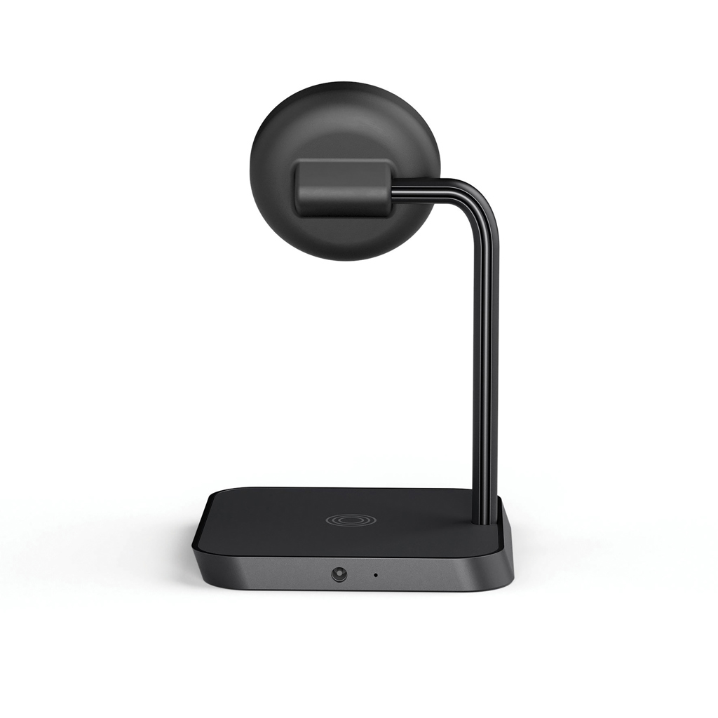 Zens Office Charger 2 Schwarz – kabellose 2-in-1-Ladestation aus Zinklegierung, mit Logo graviert oder bedruckt Zens Office Charger 2 Schwarz – kabellose 2-in-1-Ladestation aus Zinklegierung, mit Logo graviert oder bedruckt